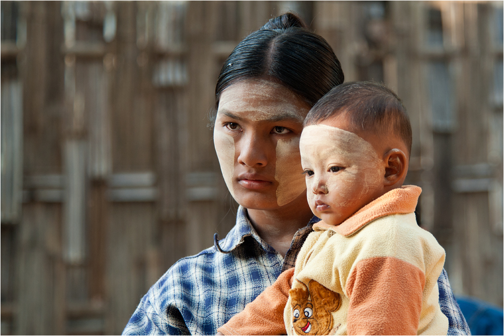 Thanaka Mother and Child