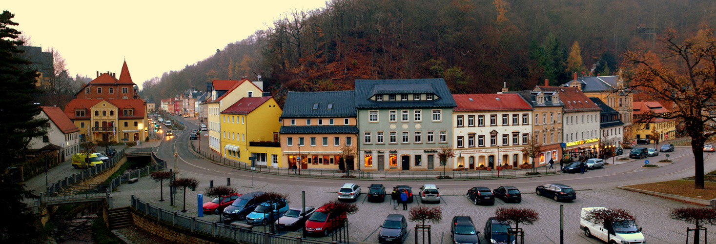 Tharandt von unterhalb der Bergkirche