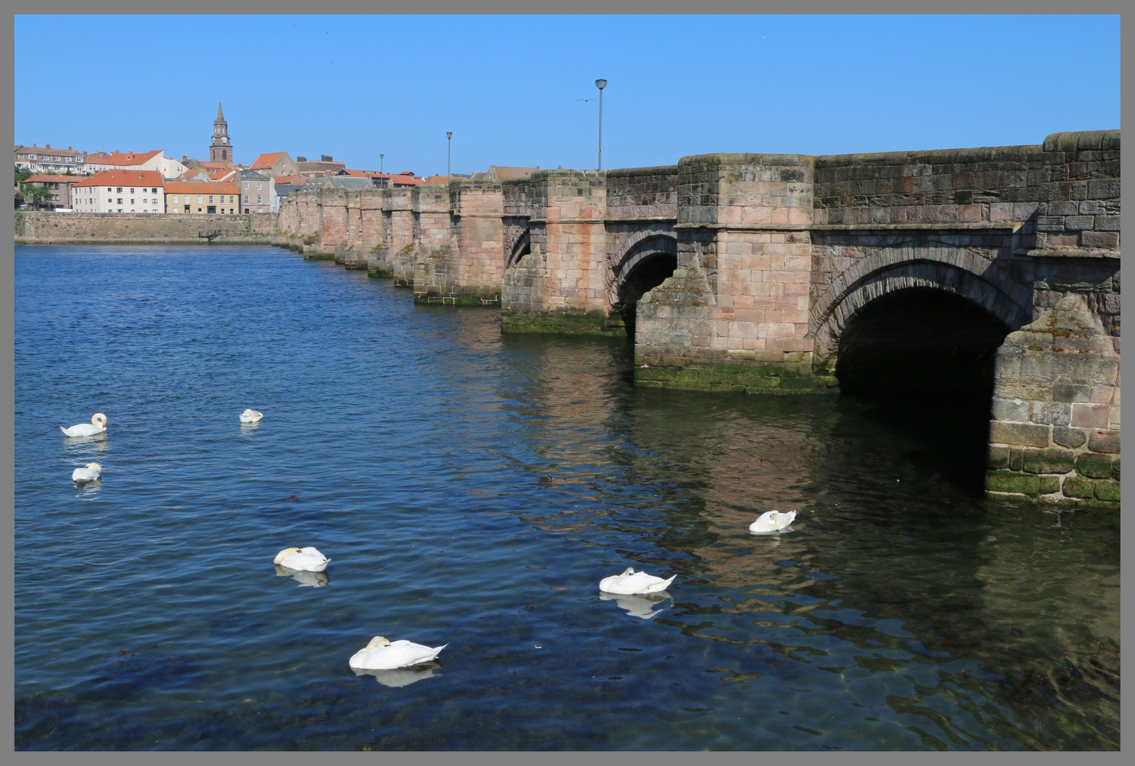 the 17th century bridge 5A over the River Tweed at Berwick