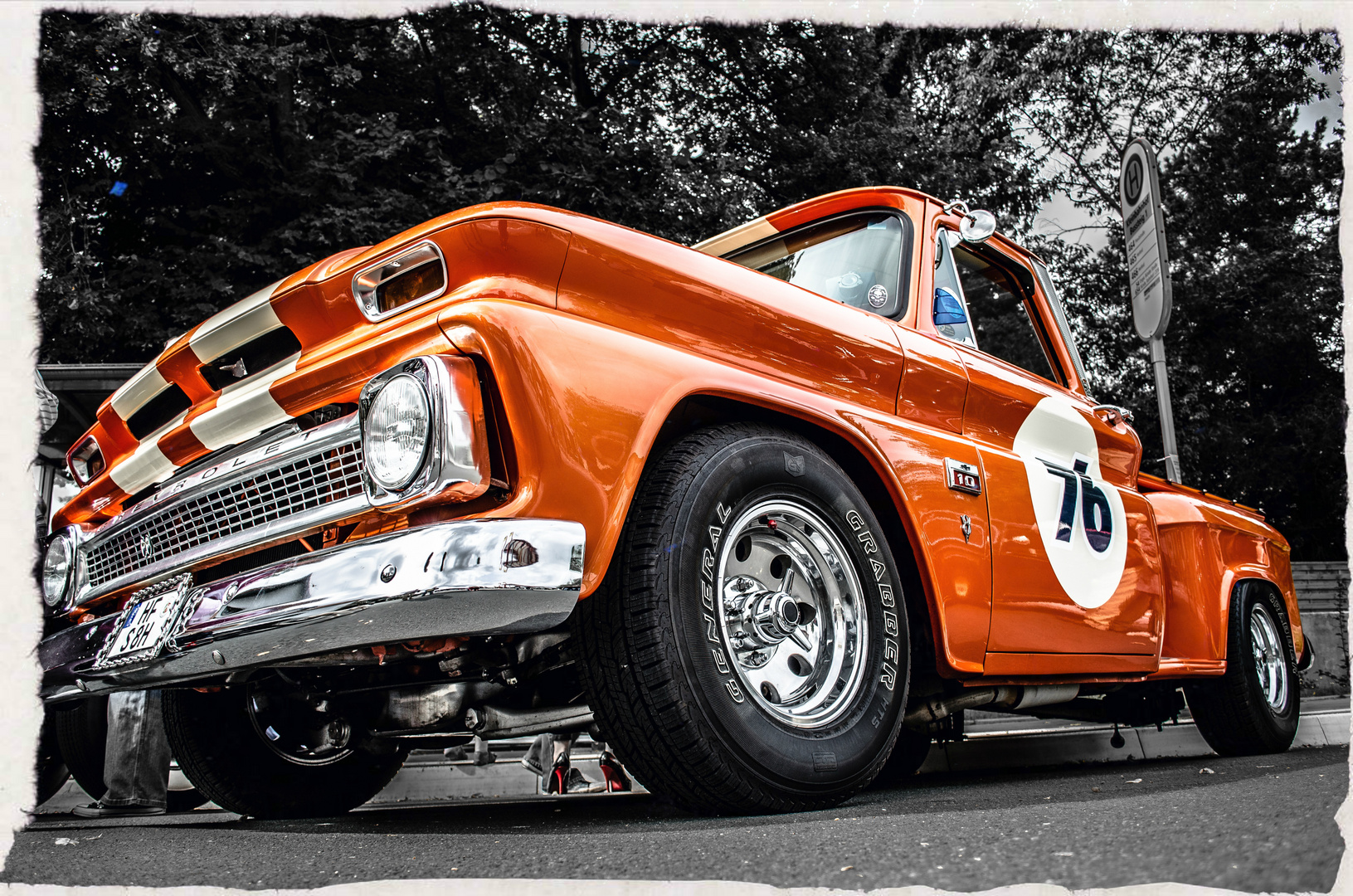 The 66's orange Chevrolet C10 Pickup