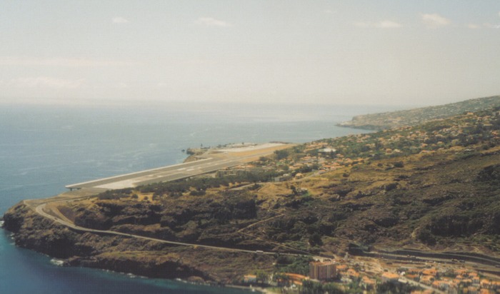 The airport of Funchal (Madeira).