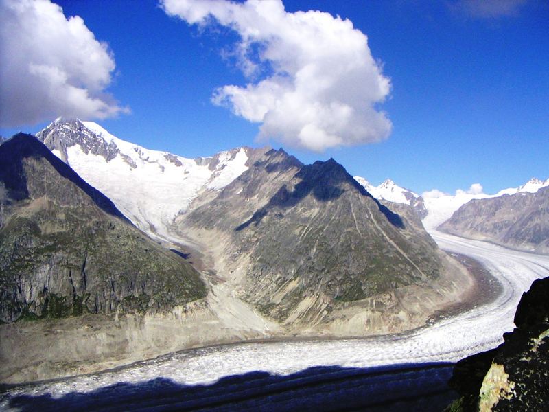 The Aletschglacier and the Aletschhorn