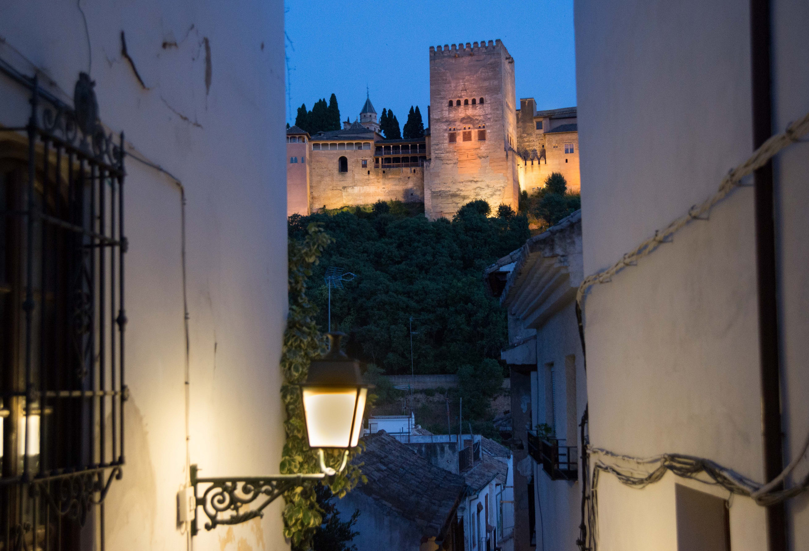 The Alhambra at night