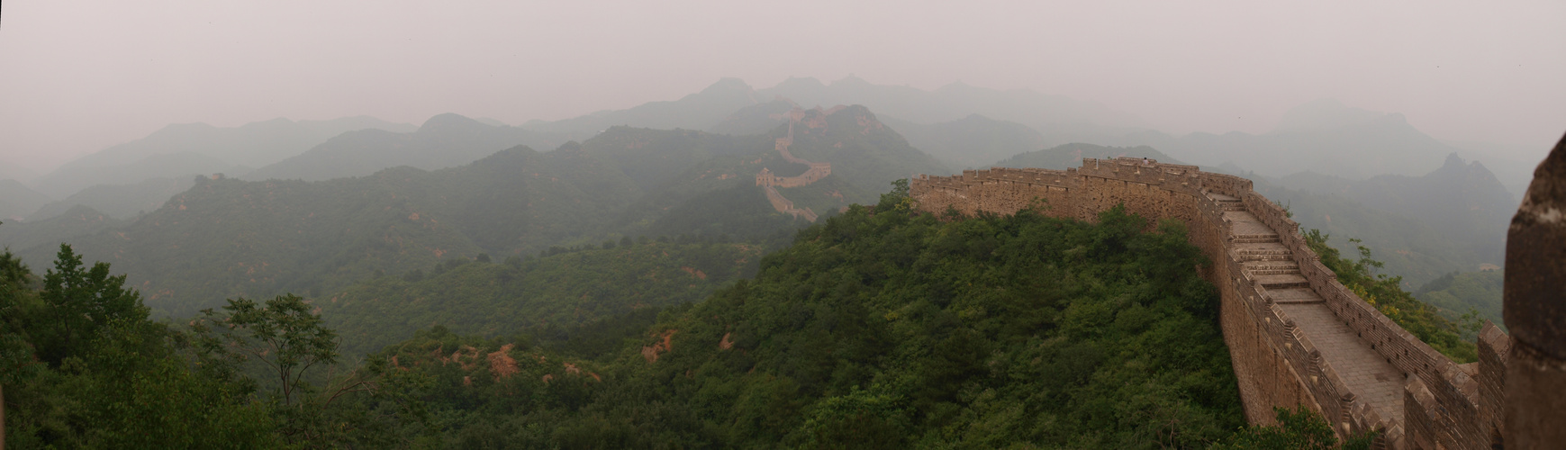 The ancient Great Wall at Jin Shan Ling