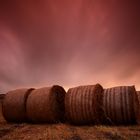 The bales of straw