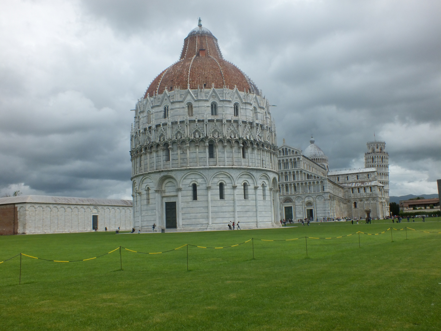 The Baptistry, church and Bell Tower of Pisa!