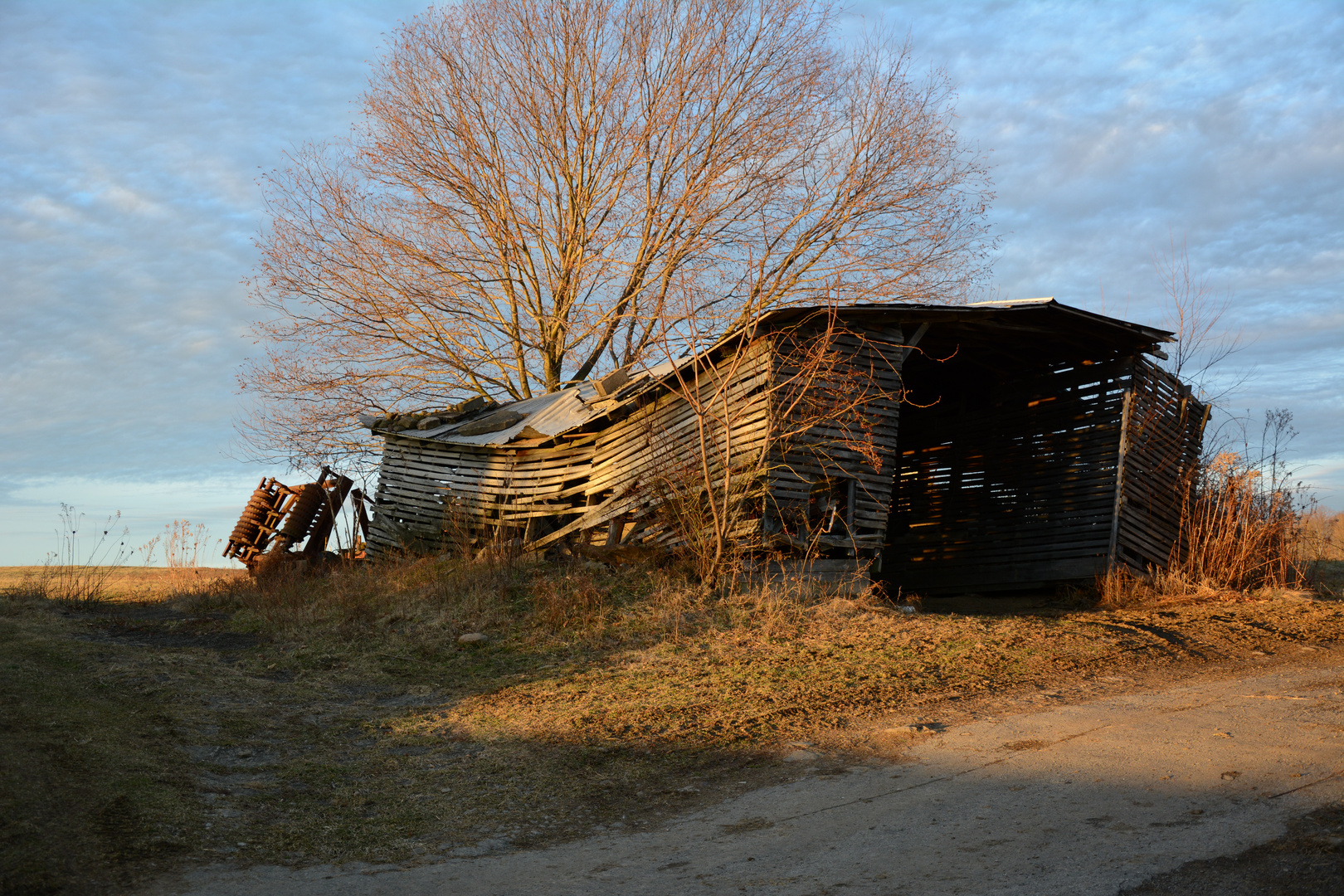 the barn