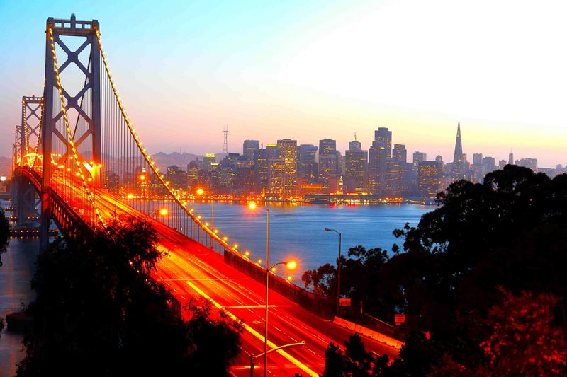 The Bay Bridge (hwy 80) Leading to San Francisco