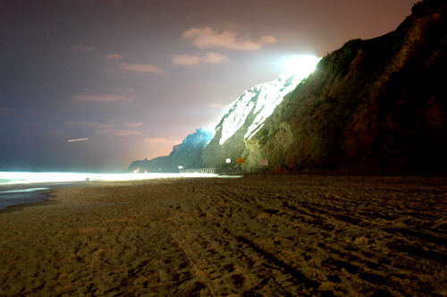 The beach at night