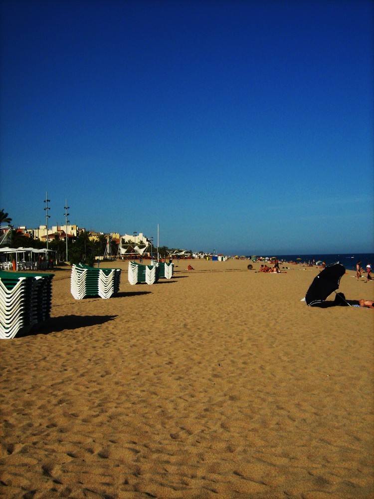 The beach in Calella