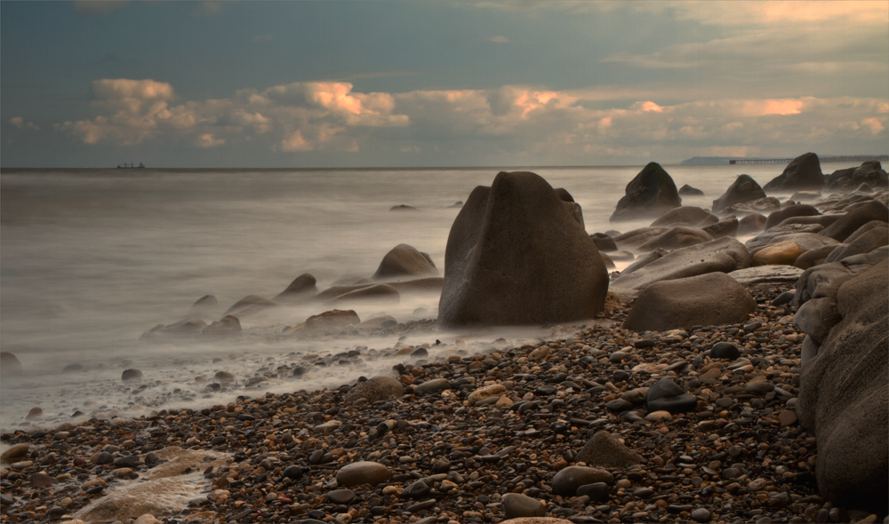 The beach this afternoon