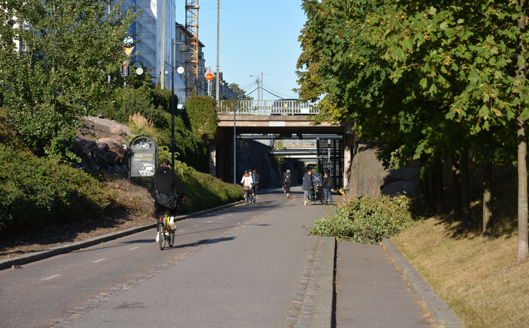 The bicycle way on Helsinki