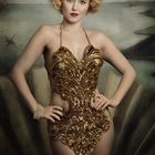 The birth of venus -in vintage showgirl style