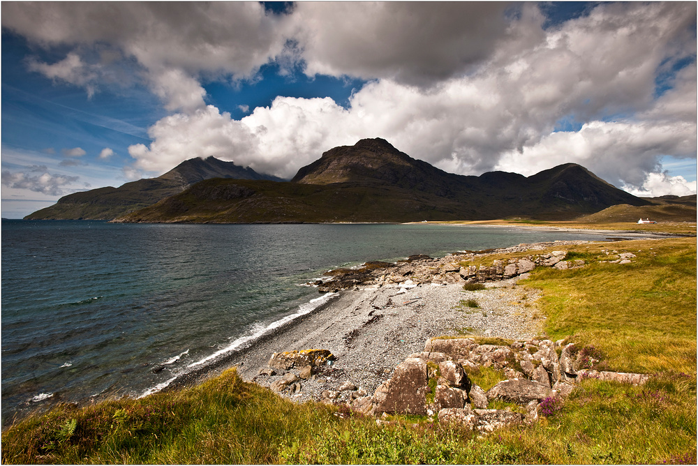 [ The Black Cuillins & the small Cottage ]