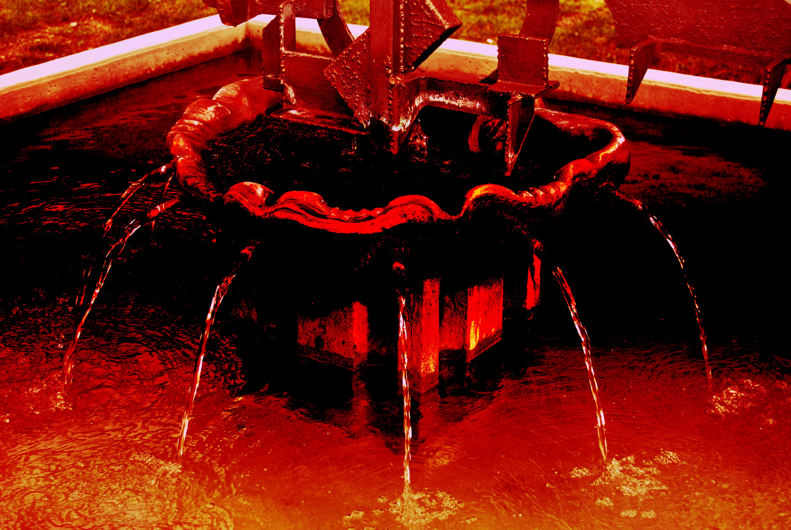 The blood fountaine.