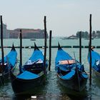 the blue boats of venice