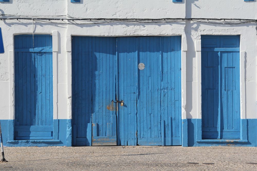 "The Blue Doors in Olhão"