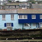 The blue house at Polperro, Cornwall