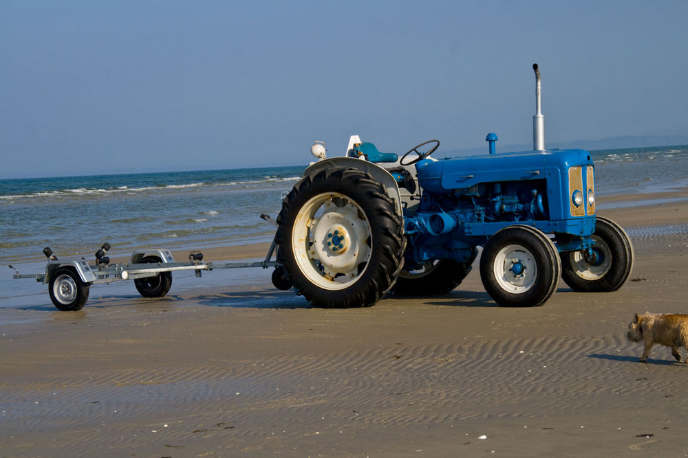 The blue tractor