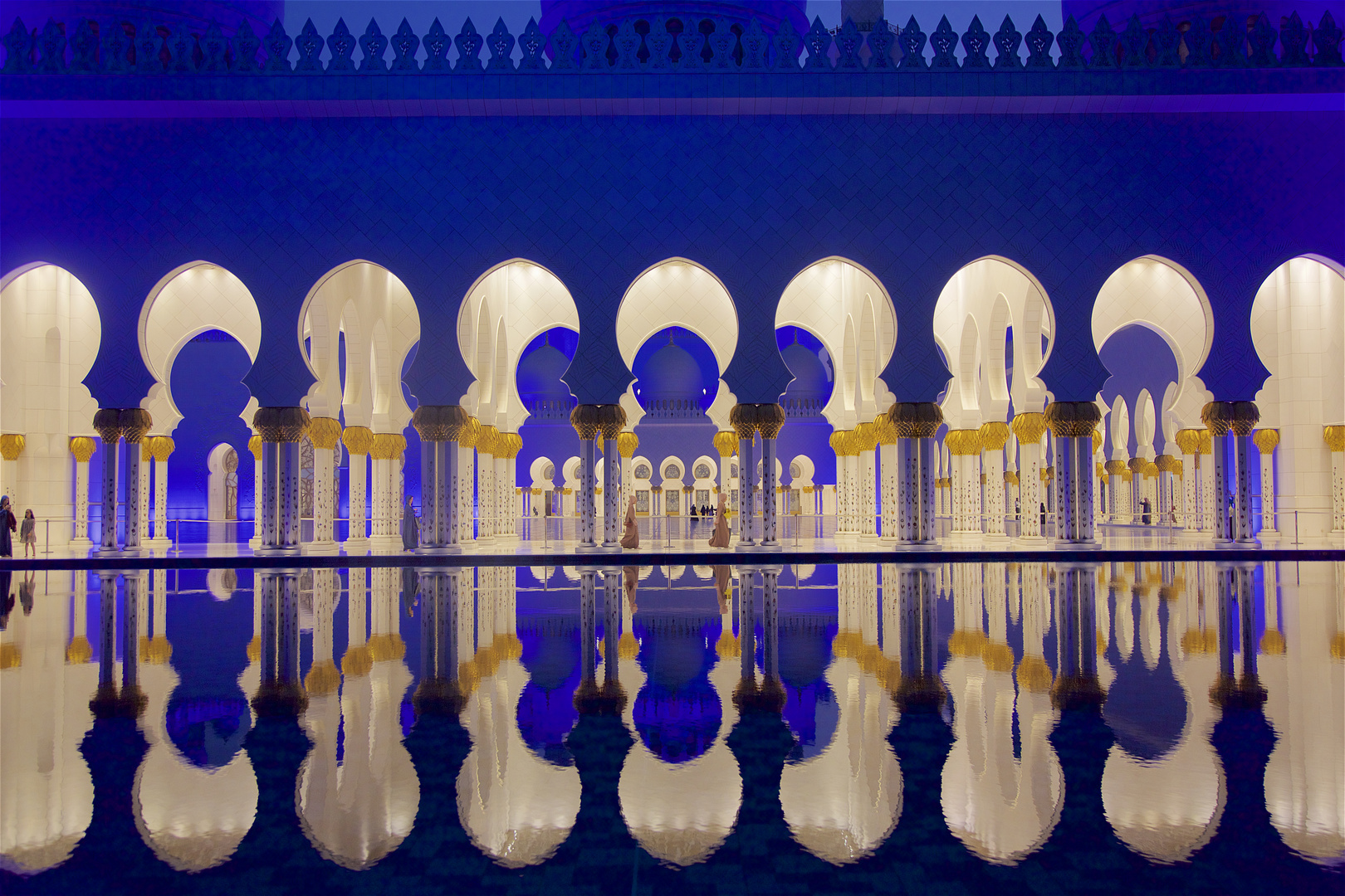 The Blue version of Sheikh Zayed-Mosque Abu Dhabi