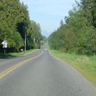 The border road from Canada to USA