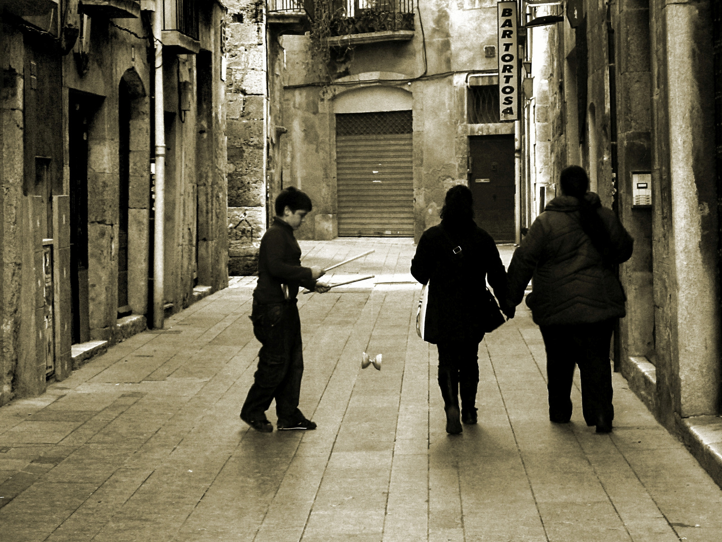 The boy, his mum and his sister