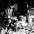 The boy of the boat Scrapping.