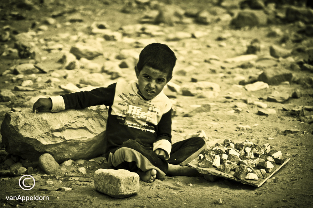 The Boy Who Sells Stones In Petra (Jordan)