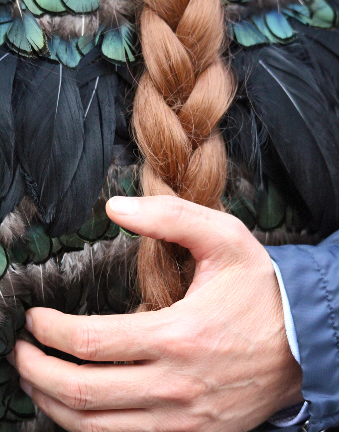 The braid and feathers