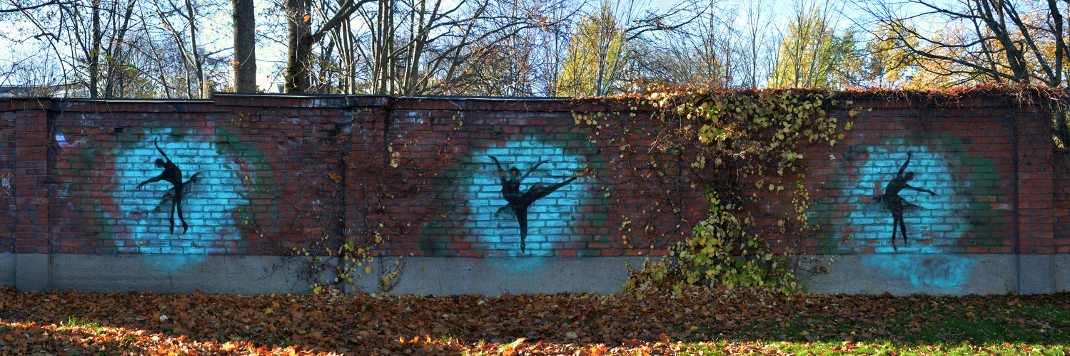 The brickwall near the operahouse of Helsinki