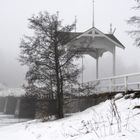 The bridge of Seurasaari on fogyday