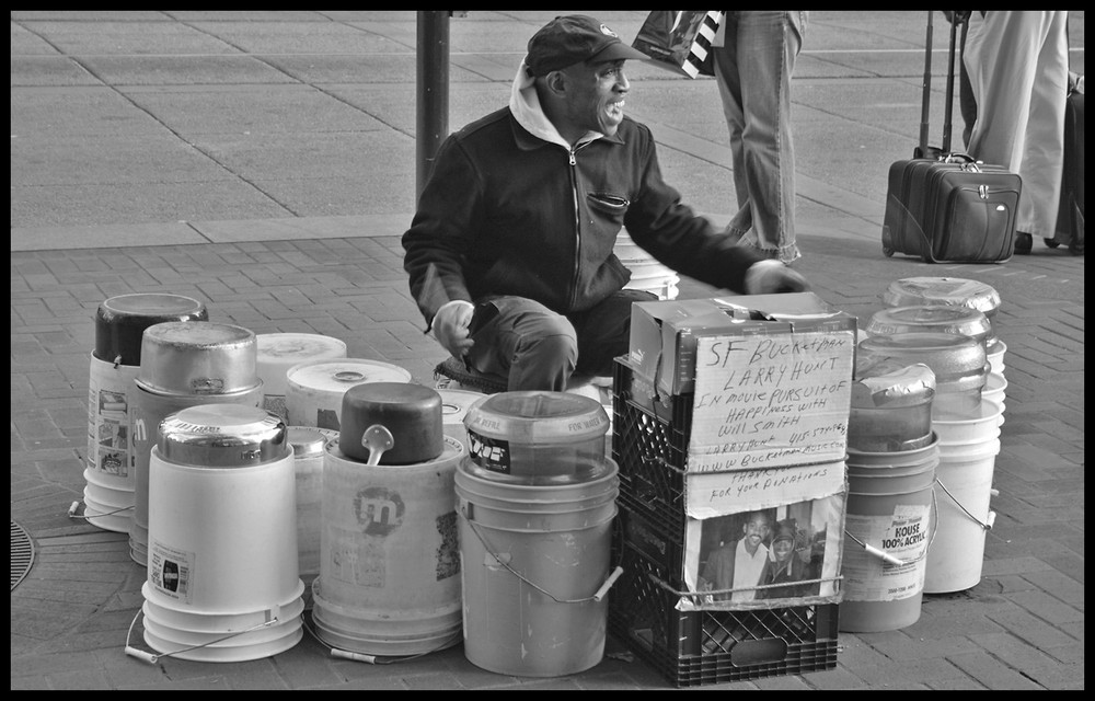 The bucket man