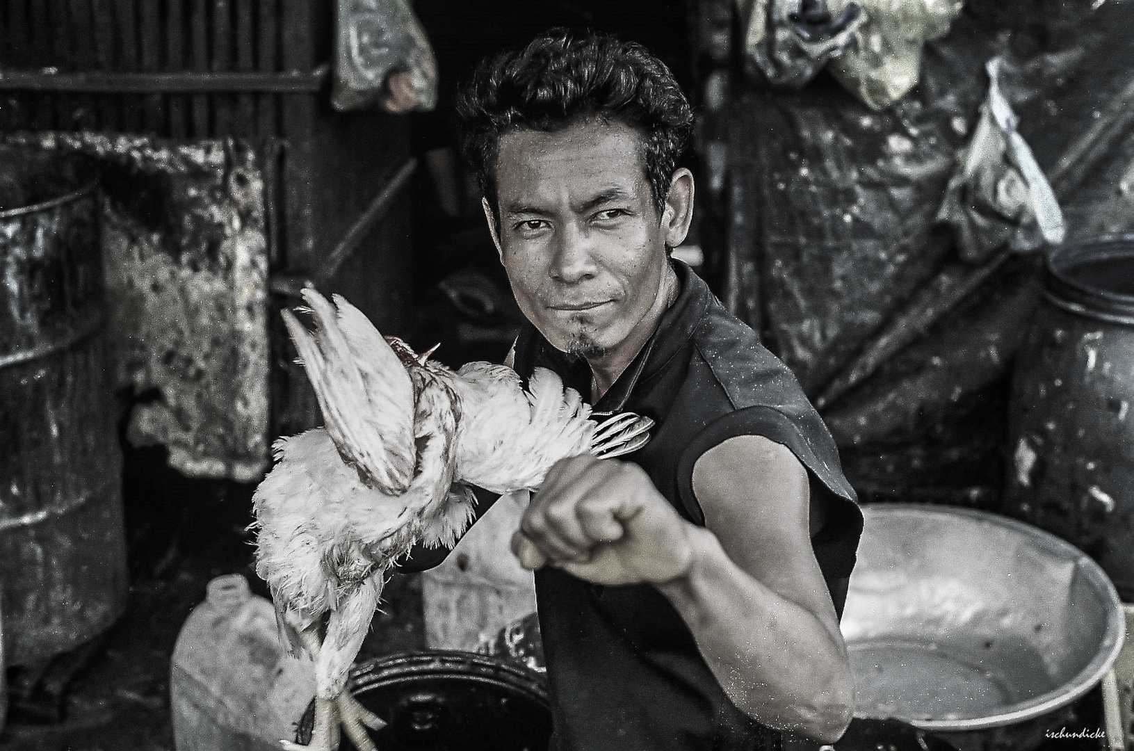 The butcher of Orussej Market