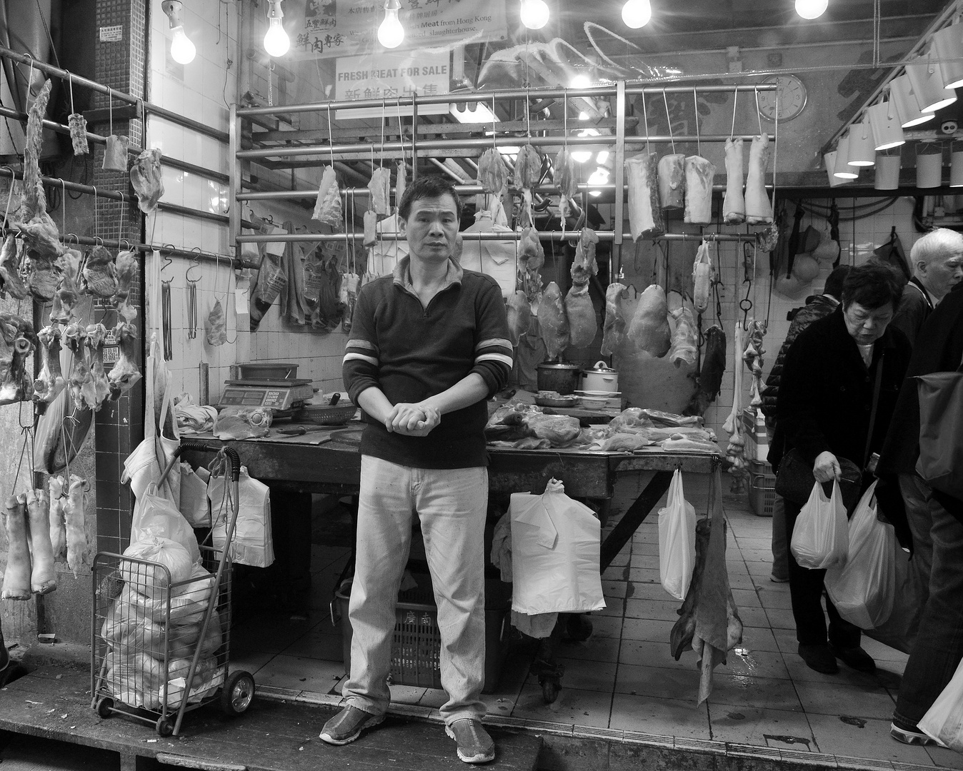 The butcher - Wanchai Market, Hongkong