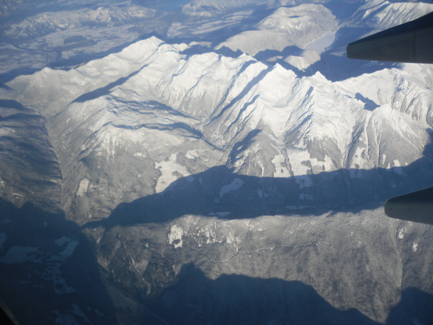 The Canadian Rockies from 37,000 feet