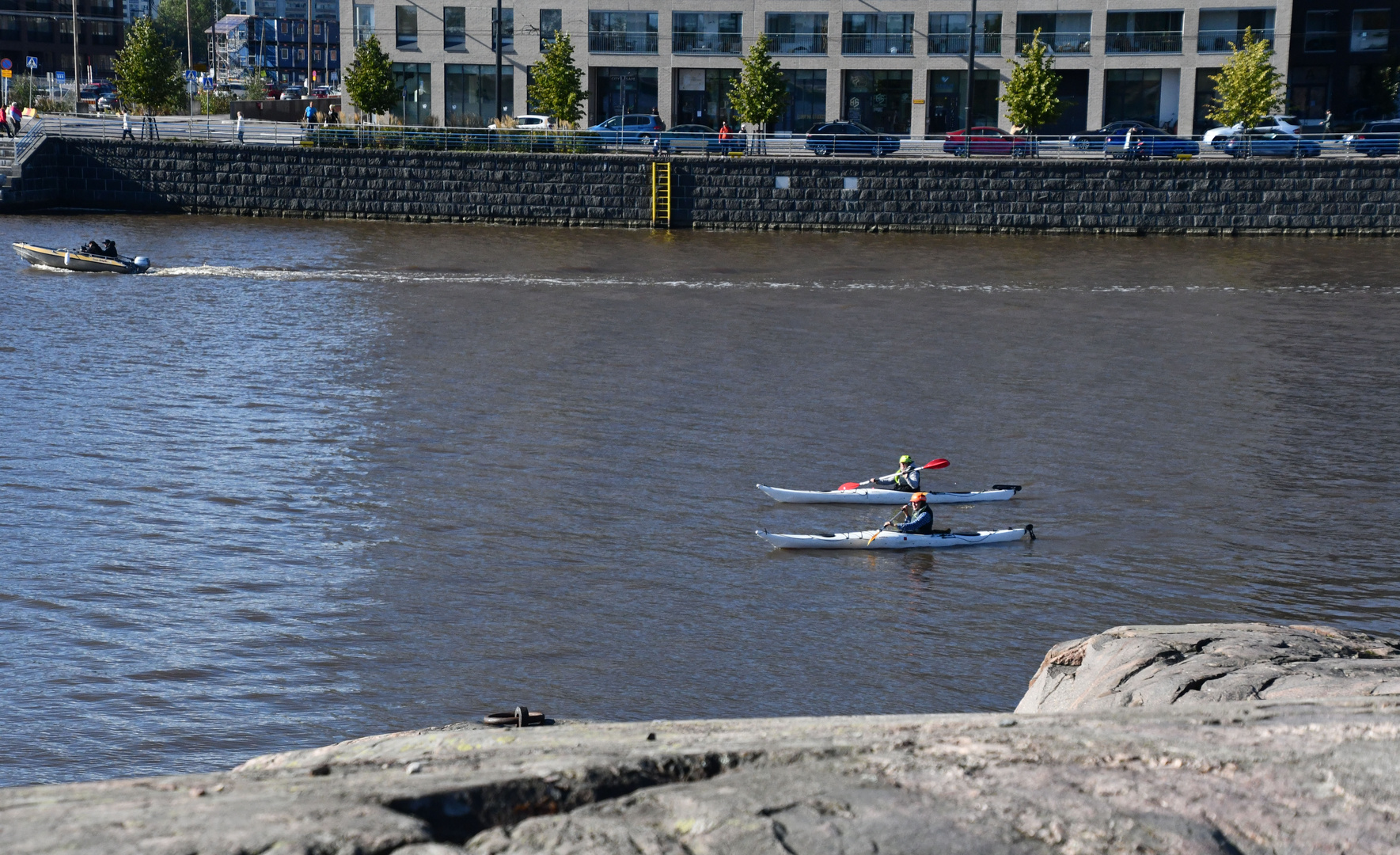 The canoeing on Helsinki