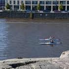 The canoeing on Helsinki