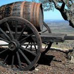 The car and the barrel.