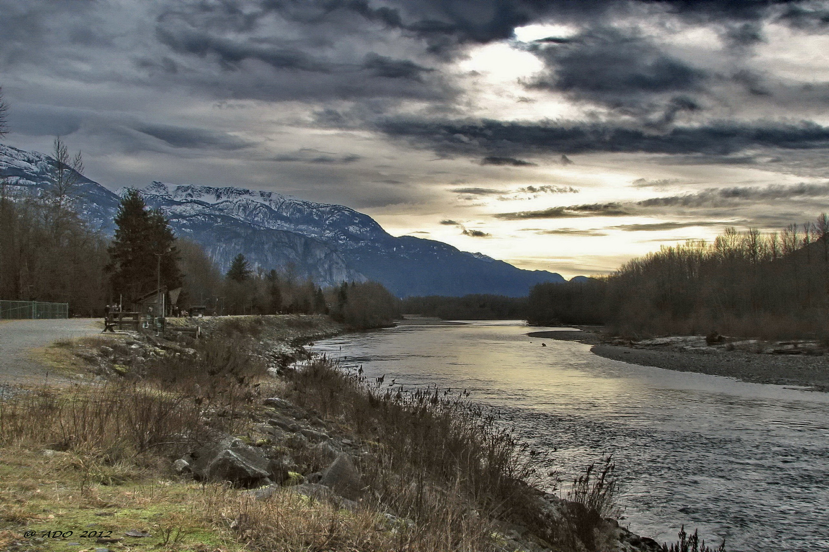 The Cheakamus River in Brackendale