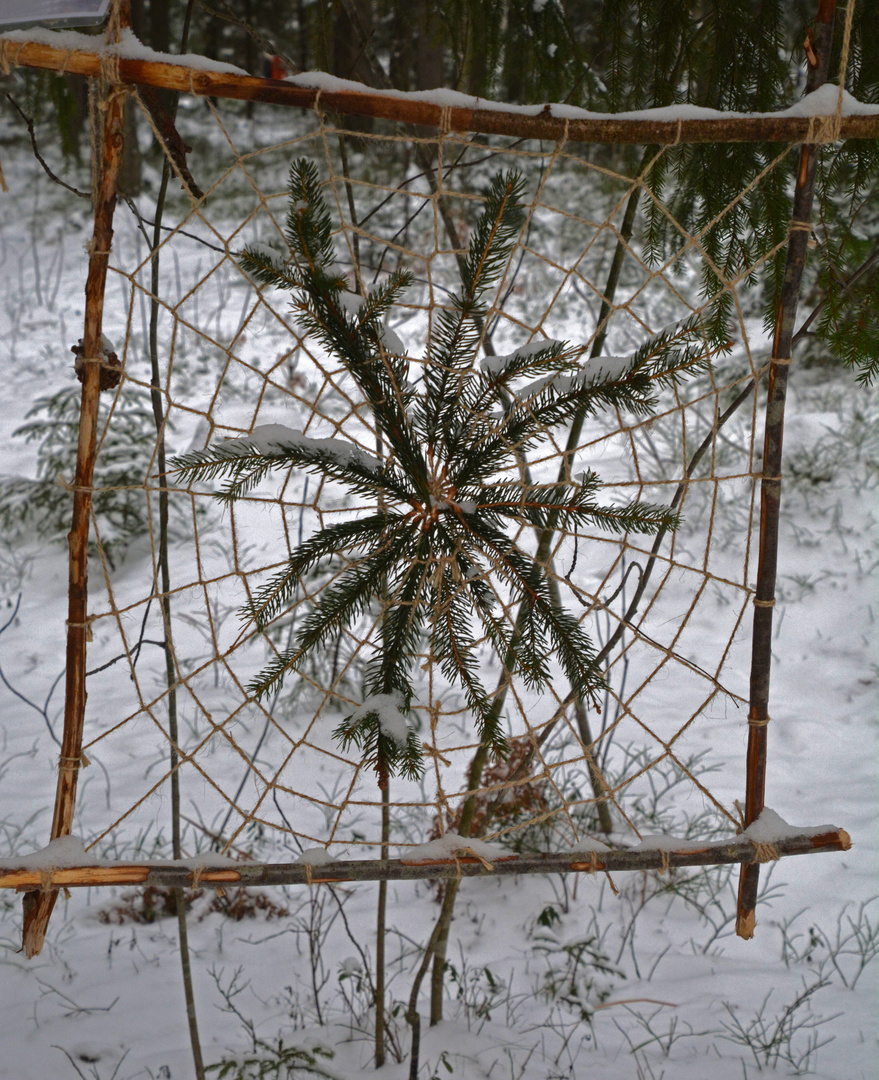 The childrens made art in the centralpark of Helsinki