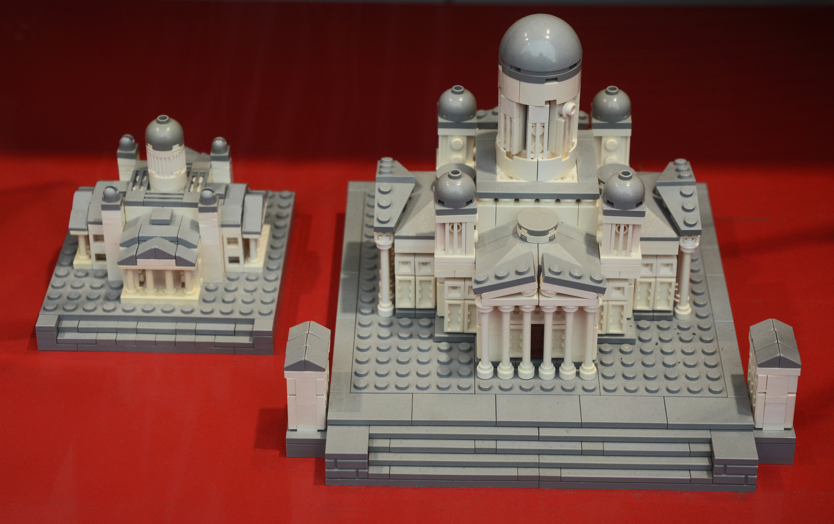 The christian church miniature model has made the Lego bricks