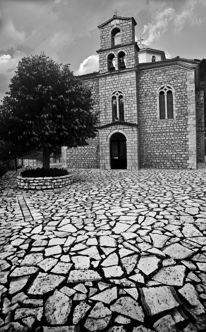 The church and the tree.