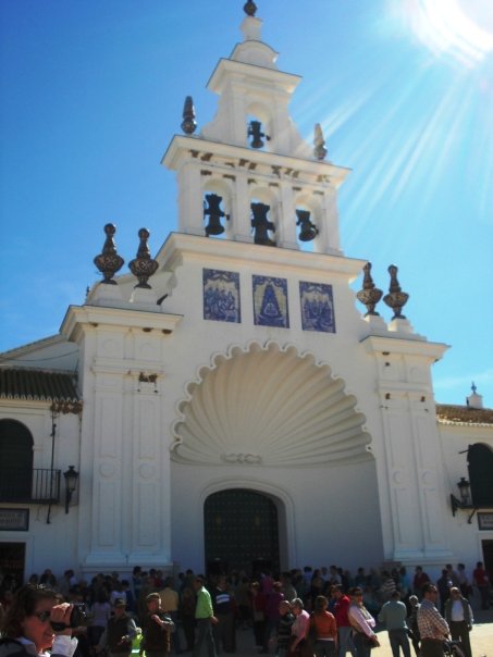 The Church in the famous andalusian town "Rocio". It was a nice and sunny day.