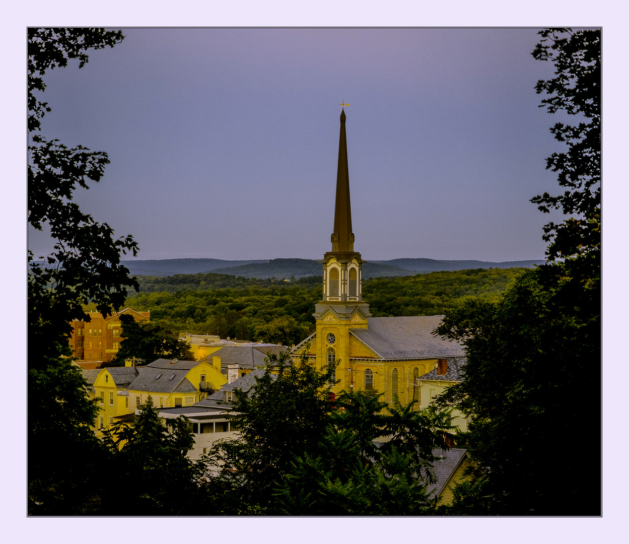 The Church Steeple in a small Town