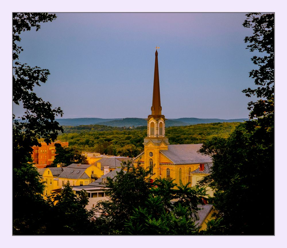 The Church Steeple in a small Town