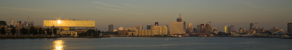 The city of Rotterdam in the morning light