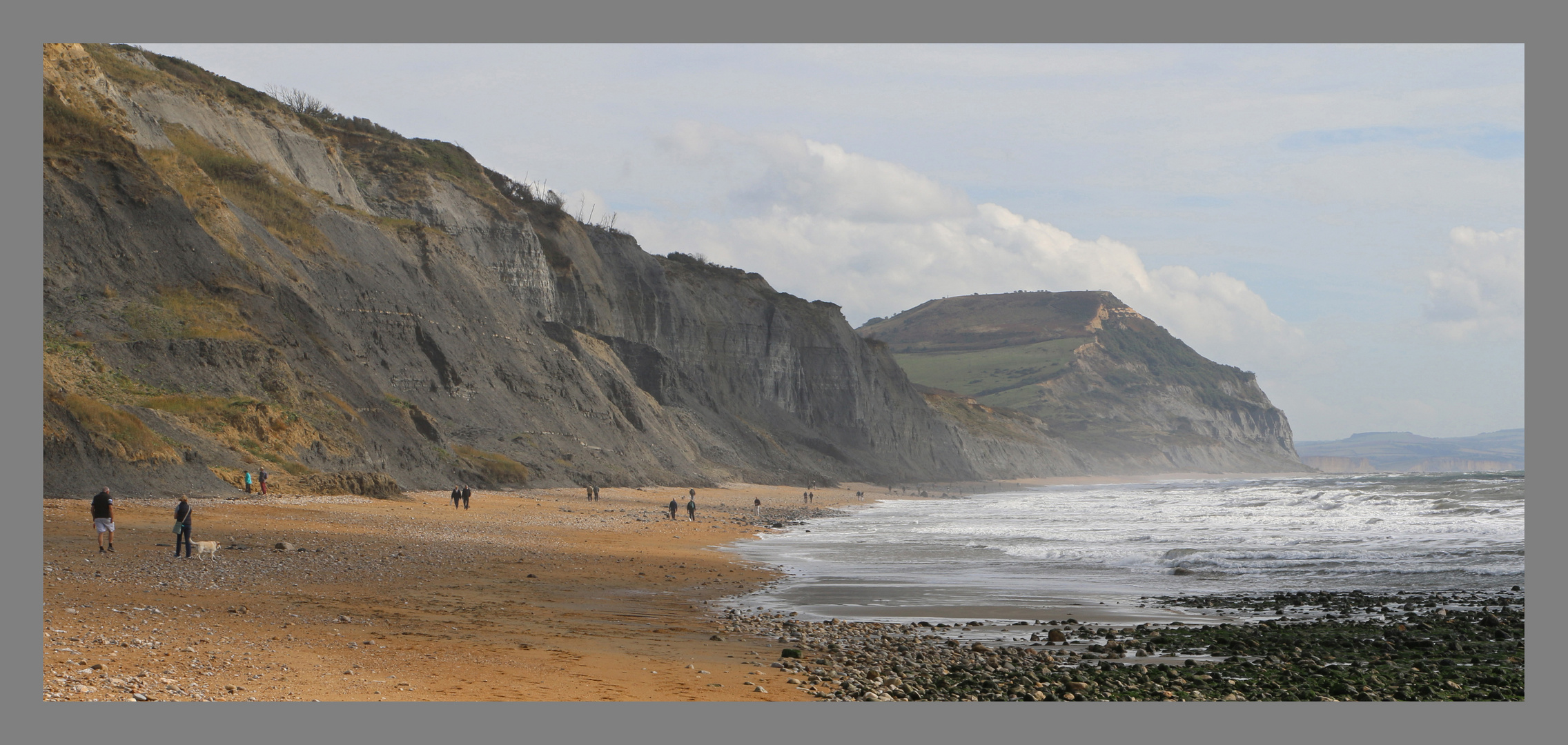 the cliffs at charmouth  towards golden cap