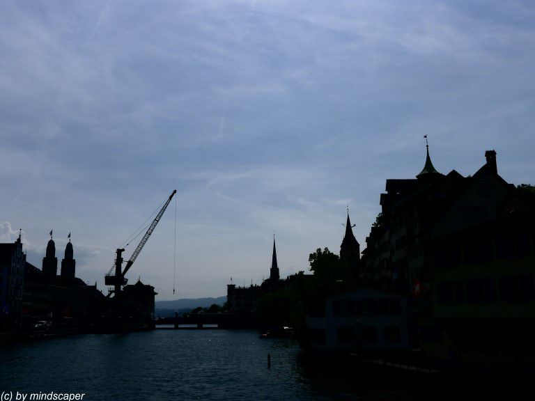 the "Crane" and zurich skyline