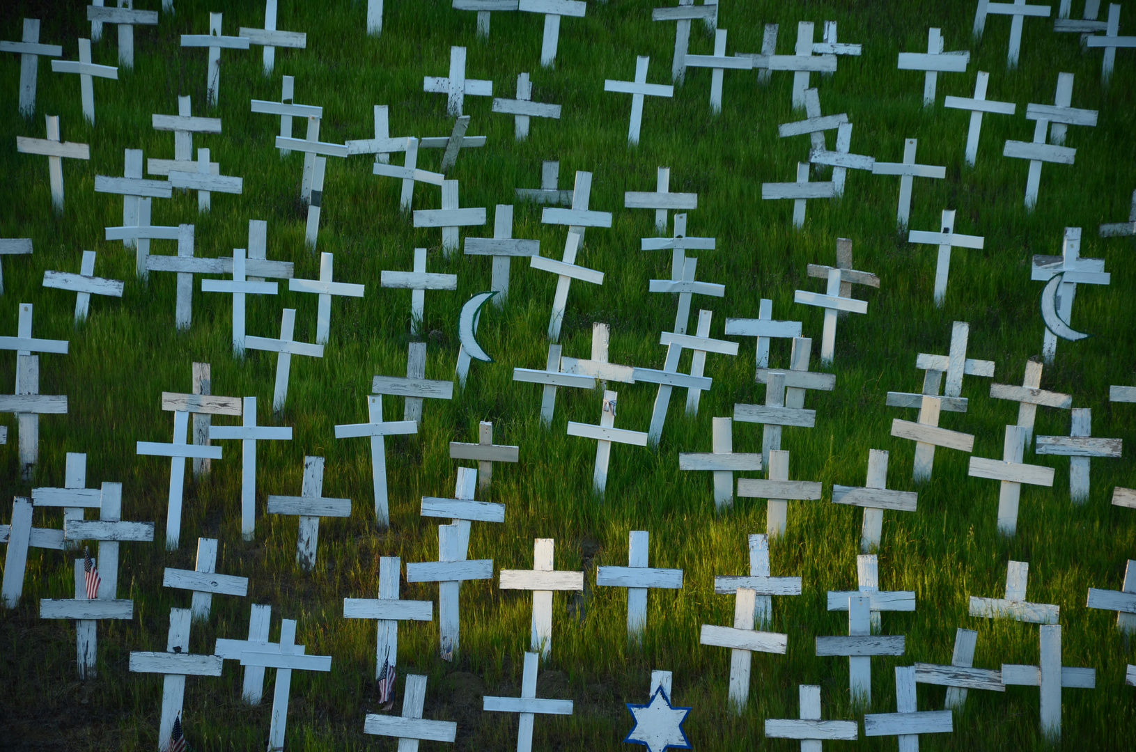 The Crosses of Lafayette -- Memorial Hill near San Francisco 