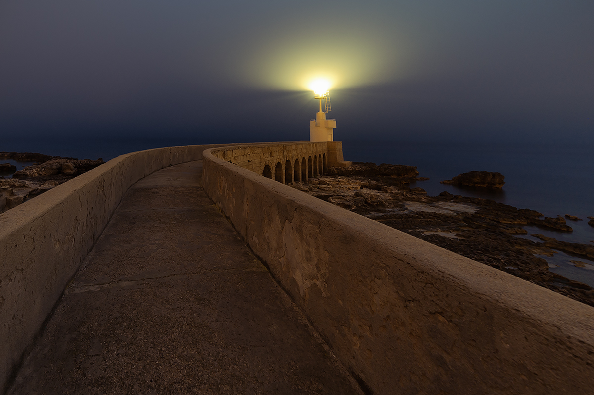 The curve leading to the lighthouse